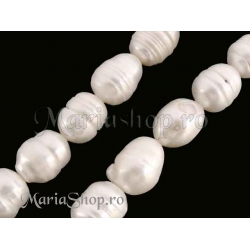 Perle naturale mammoth 11-14mm alb 2b